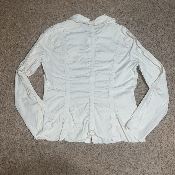 XCVI Wearables Raw Edge Poplin Lightweight Safari Jacket Ginger Root Small - Picture 7 of 10